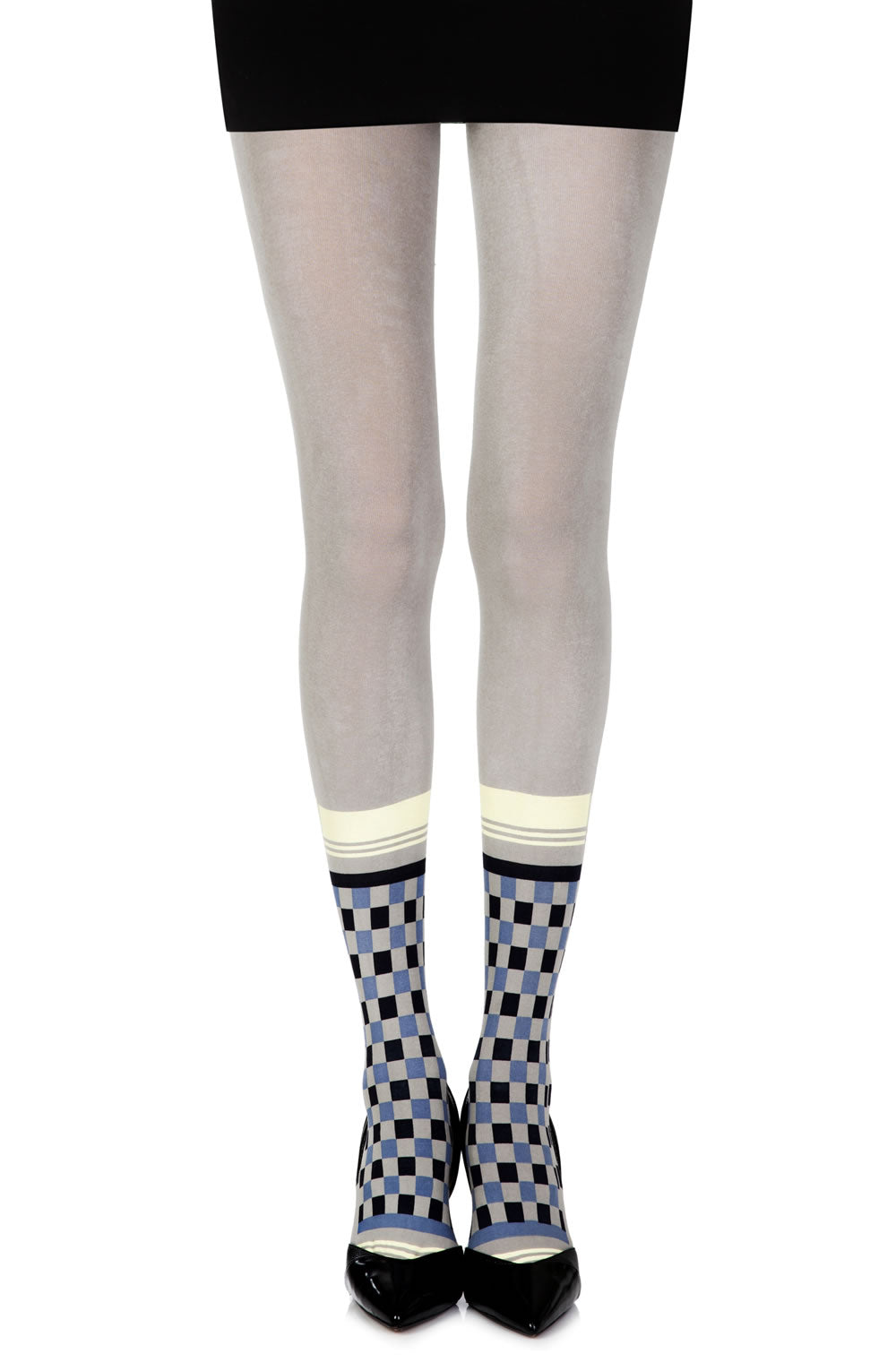 Zohara "Happy Socks" Grey/Multi Print Tights